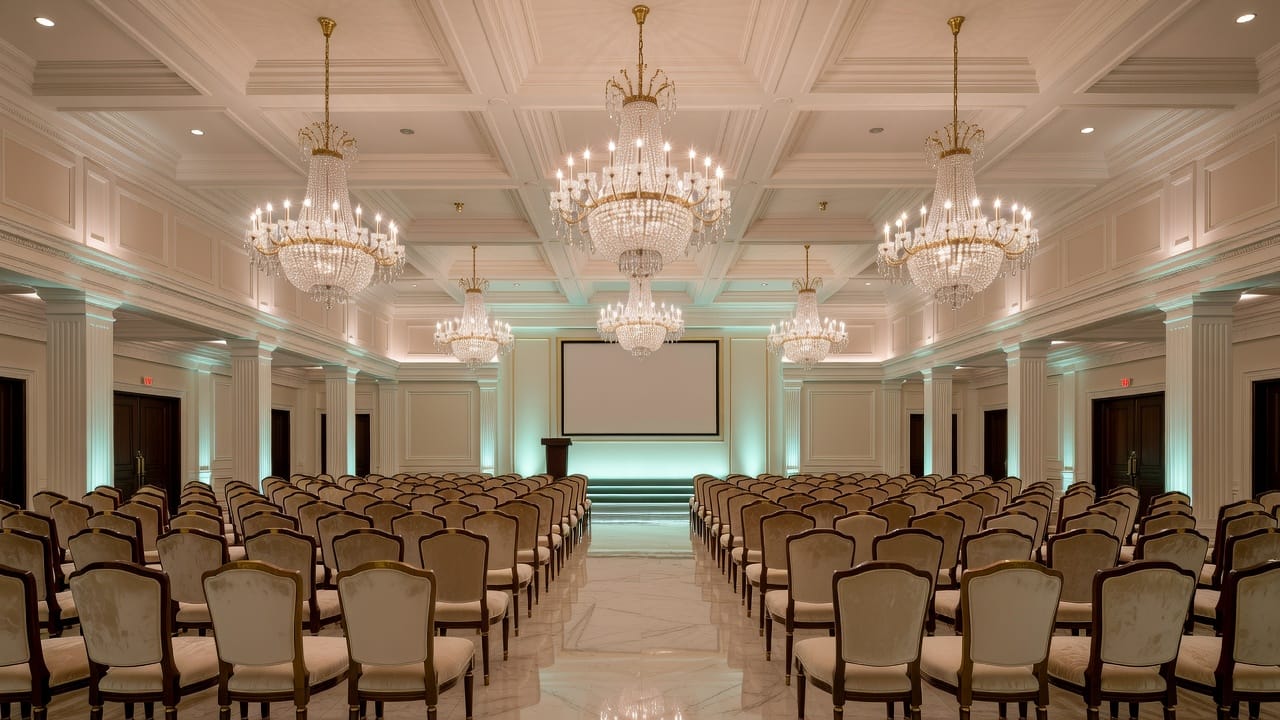 Grand ballroom at Raffles Hotel Singapore
